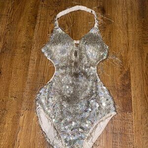 Sparkling Silver Dance Costume